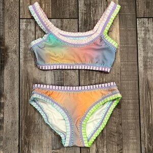 PQ Swim Pastel Rainbow Kids Bikini